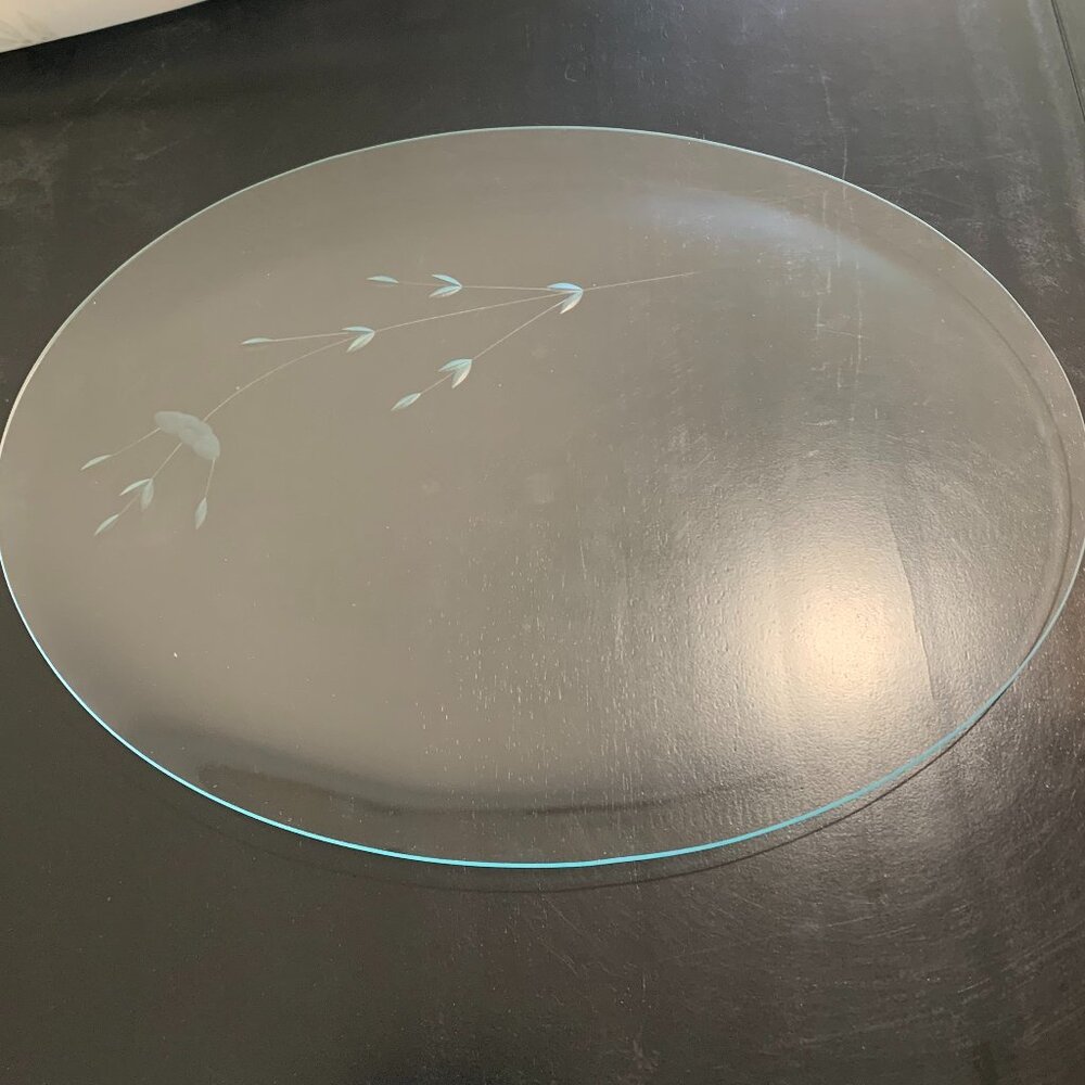 Princess House #108 Crystal Platter Heritage Design